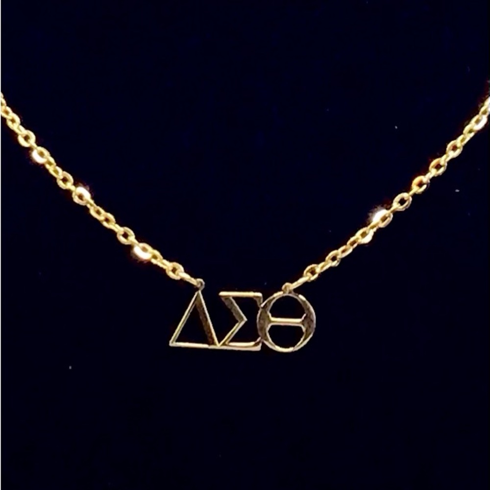 Delta Sigma Theta Gold Necklace